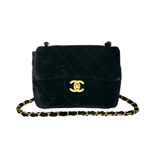 Chanel CC Velvet Mini Flap Crossbody Bag  Canvas Crossbody Bag