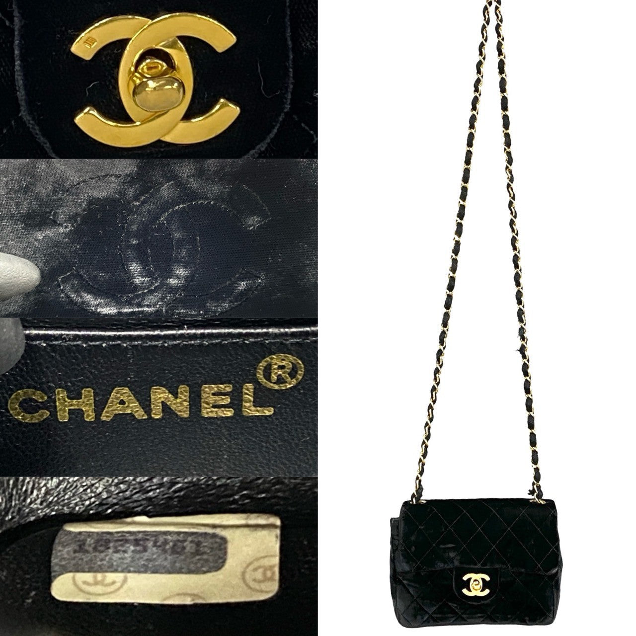 Chanel CC Velvet Mini Flap Crossbody Bag  Canvas Crossbody Bag