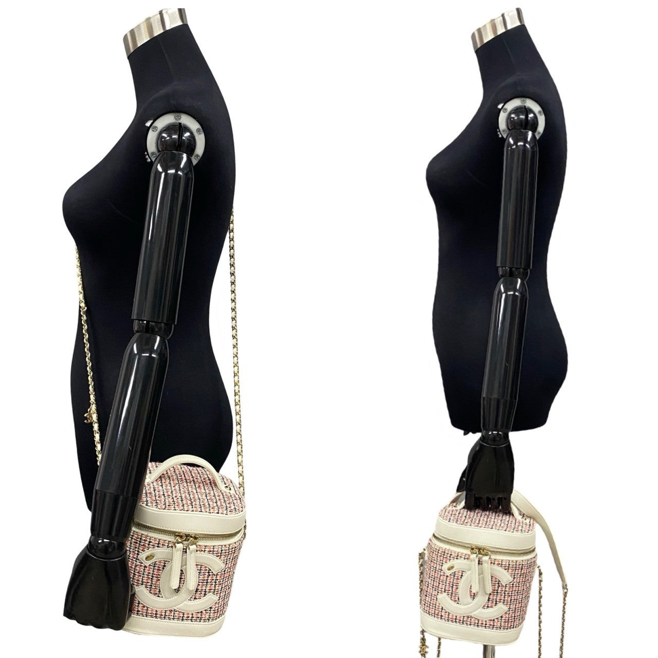 Chanel CC Tweed Vanity Crosssbody Bag  Canvas Crossbody Bag in New Condition