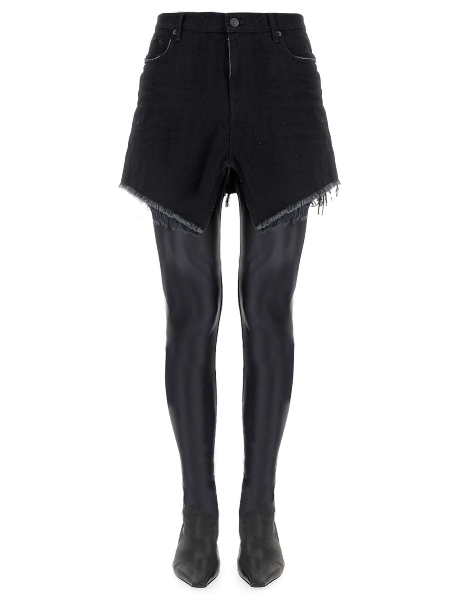 BALENCIAGA Chic Women's Mini Skirt with Belt Loops