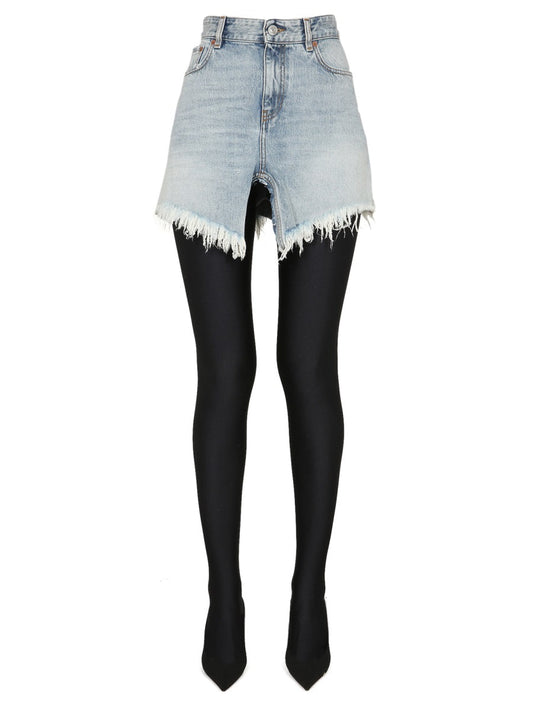 BALENCIAGA Chic Women's Mini Skirt with Belt Loops