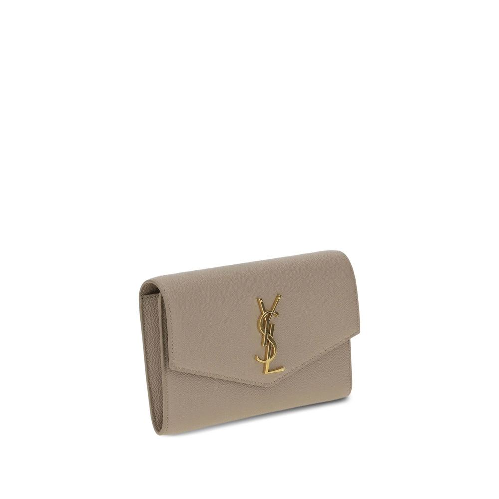 Saint Laurent Neutrals Clutch Bags Women