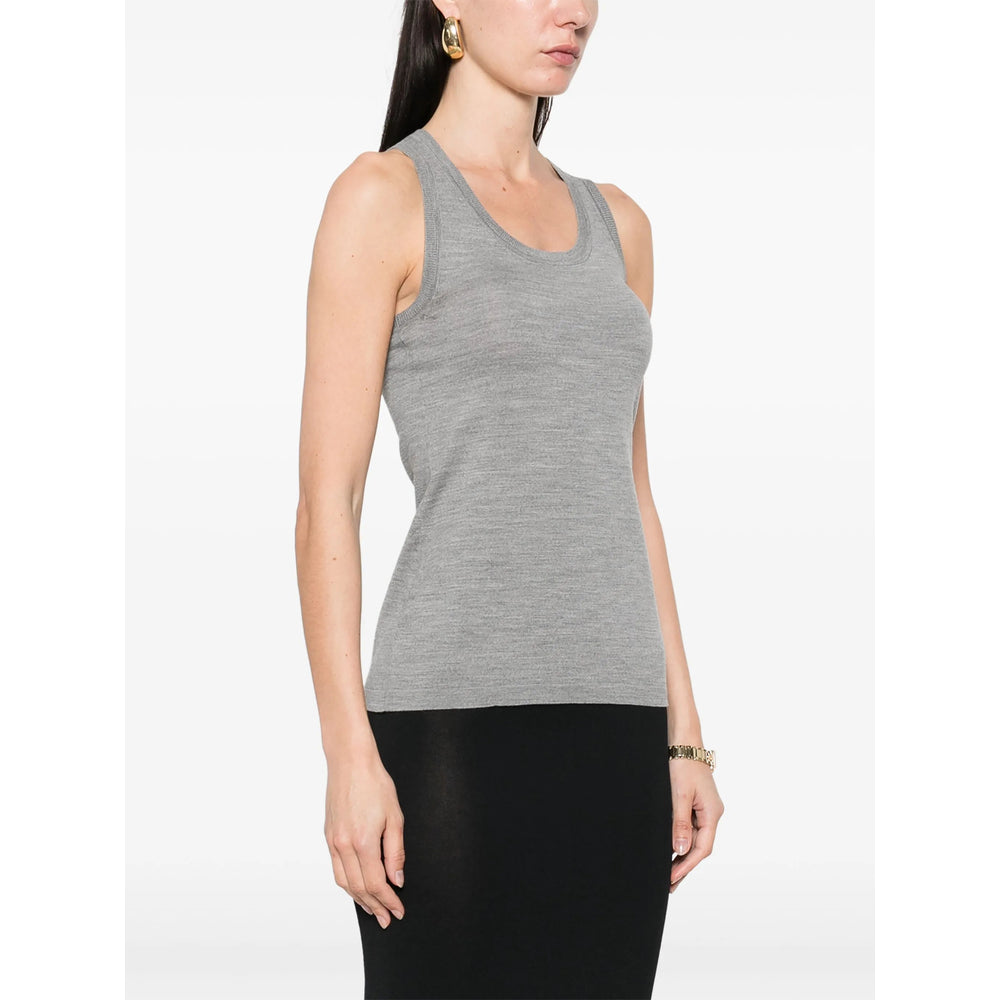 Saint Laurent Grey Tops - Vests & Tank Tops Women