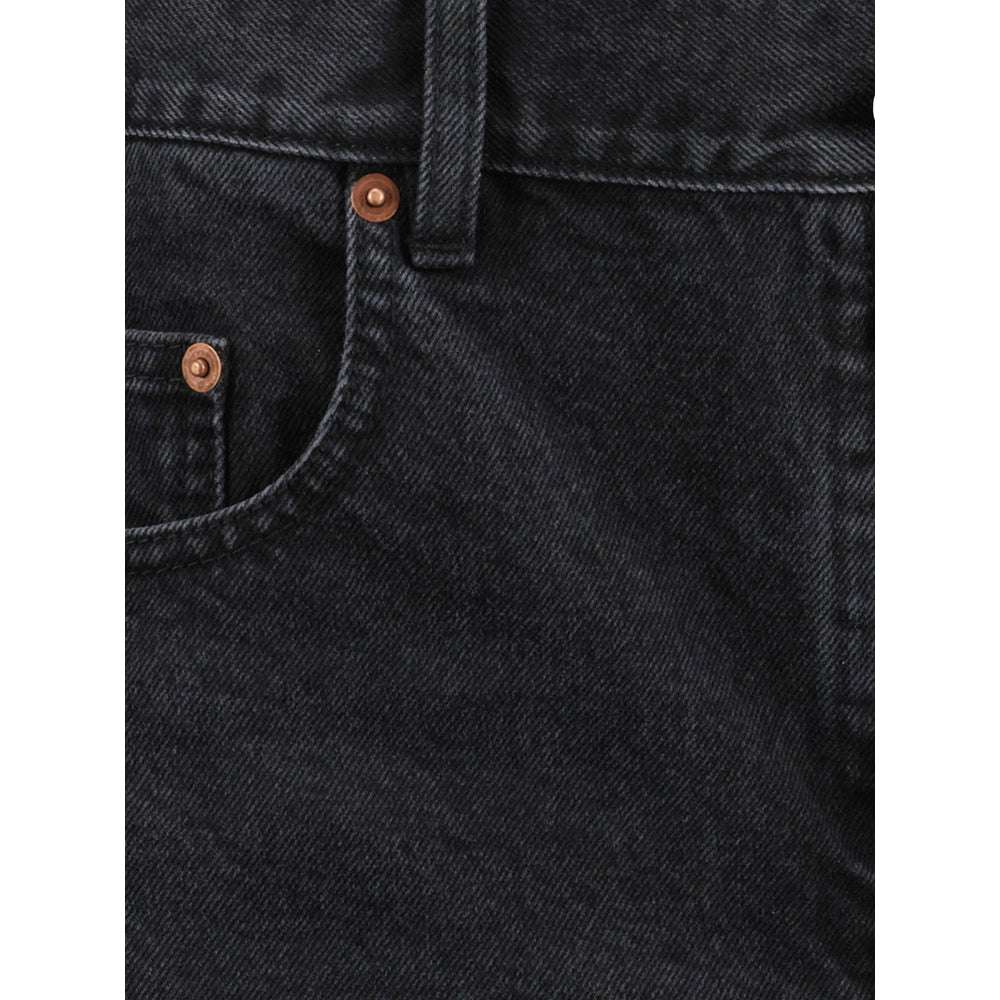 Saint Laurent Black Denim - Straight-Leg Jeans Women