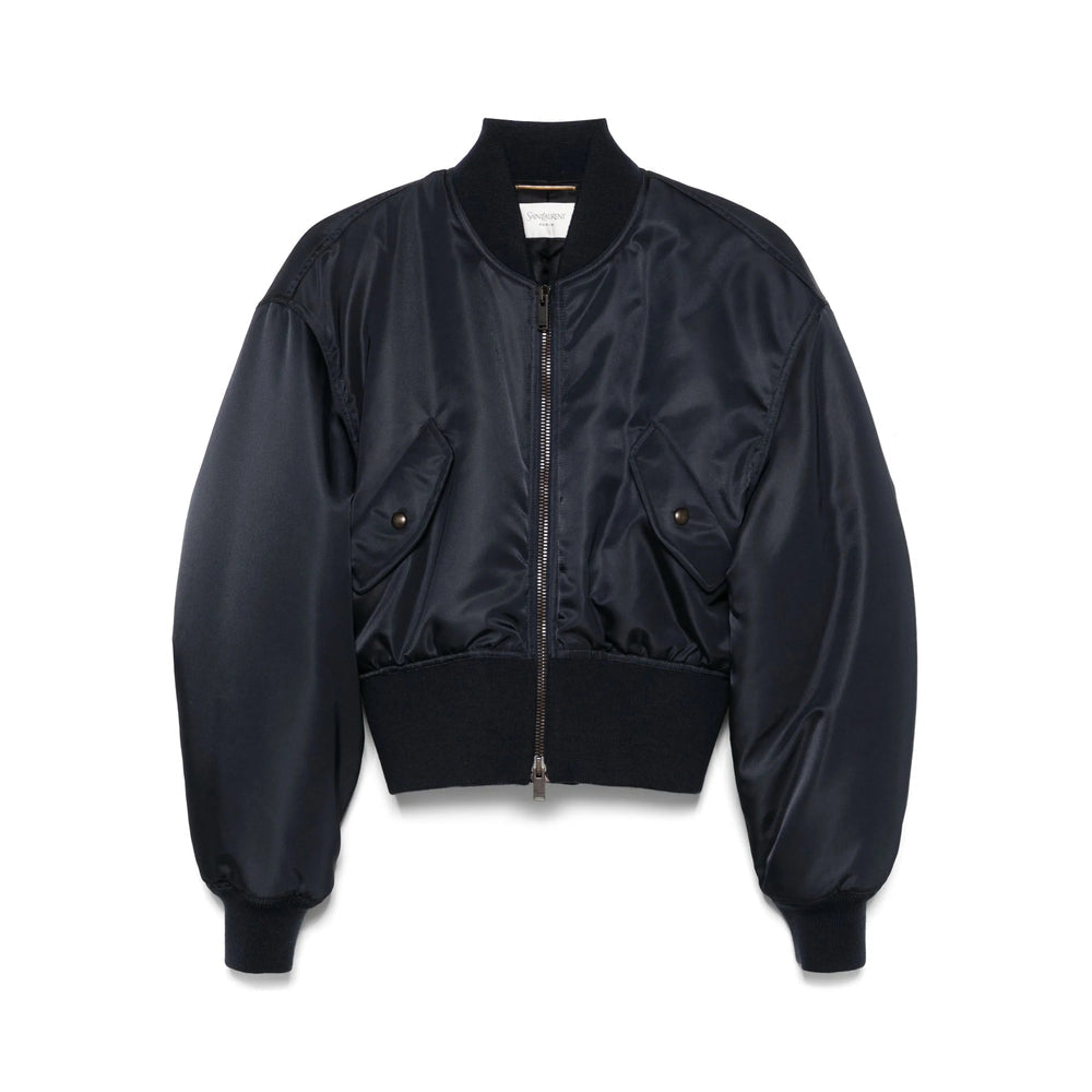 Saint Laurent Blue Jackets - Bomber Jackets Women