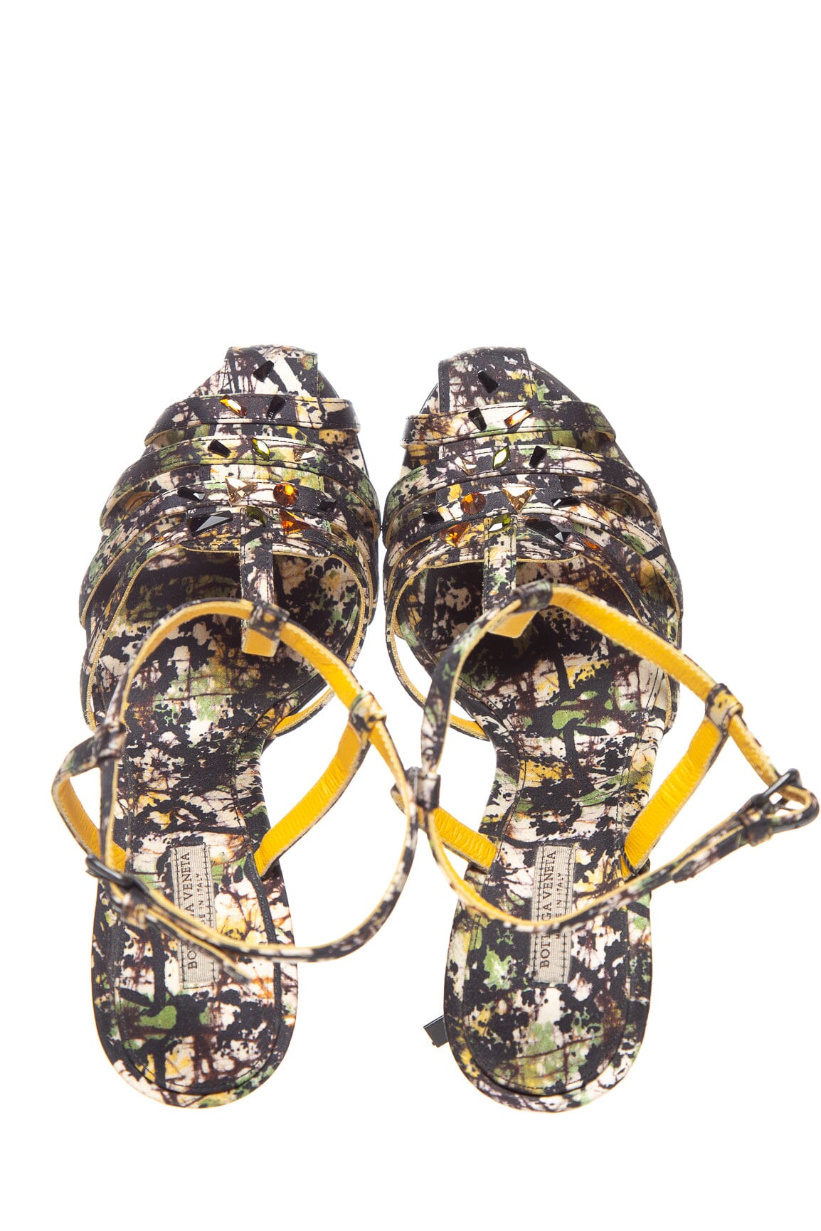 Bottega Veneta Green Printed Heels SZ 36