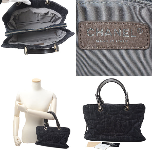 Chanel Denim Leather Handbag