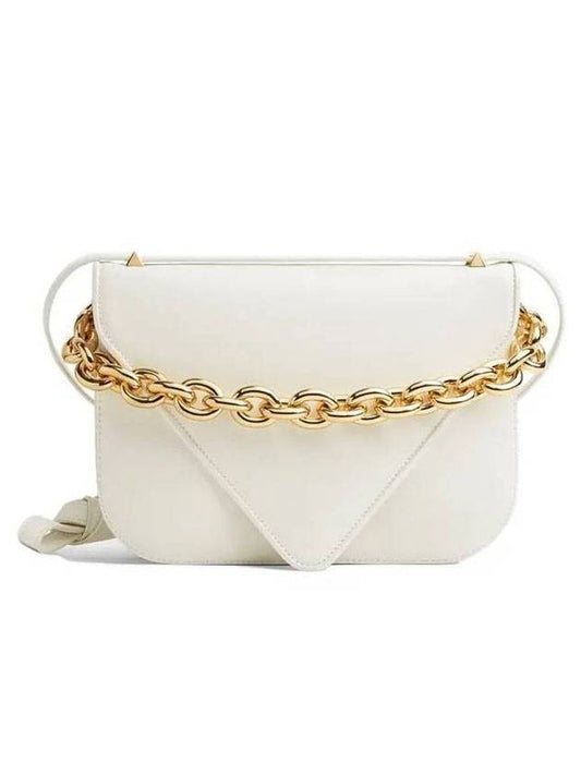 Bottega Veneta Mounted Medium Envelope Shoulder Bag White