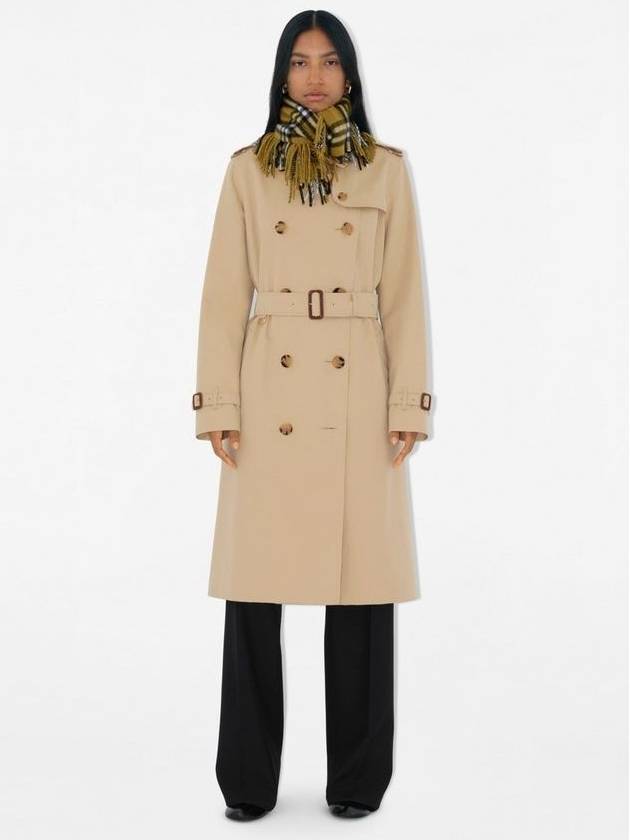 Burberry Happy Check Cashmere Scarf Oxide