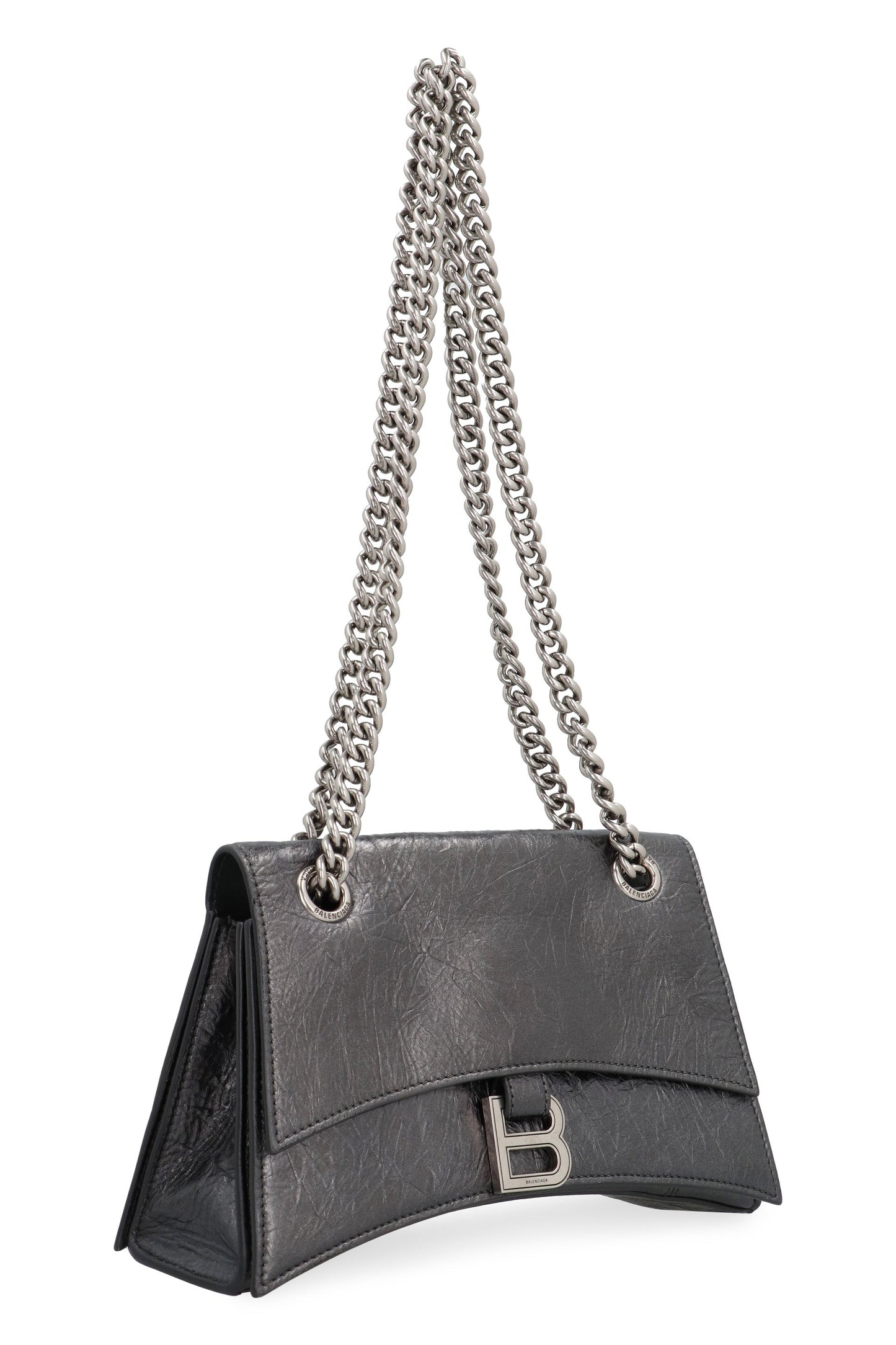 BALENCIAGA Mini Creased Effect Shoulder Handbag
