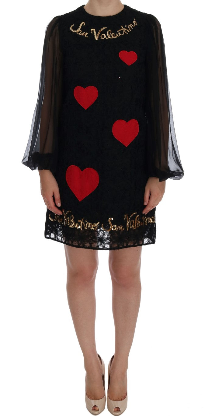 Dolce & Gabbana  San Valentino Embroidered Lace Mini Dress