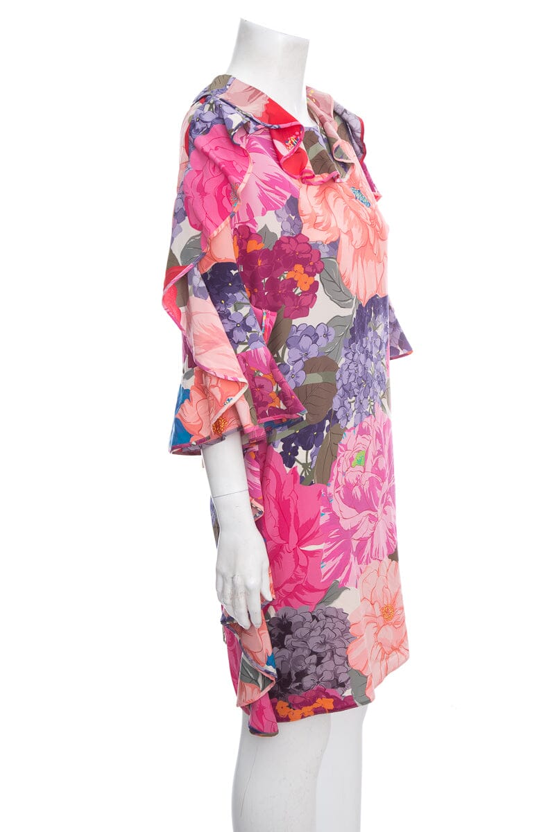 Valentino Multicolor Floral Shift Dress SZ 46