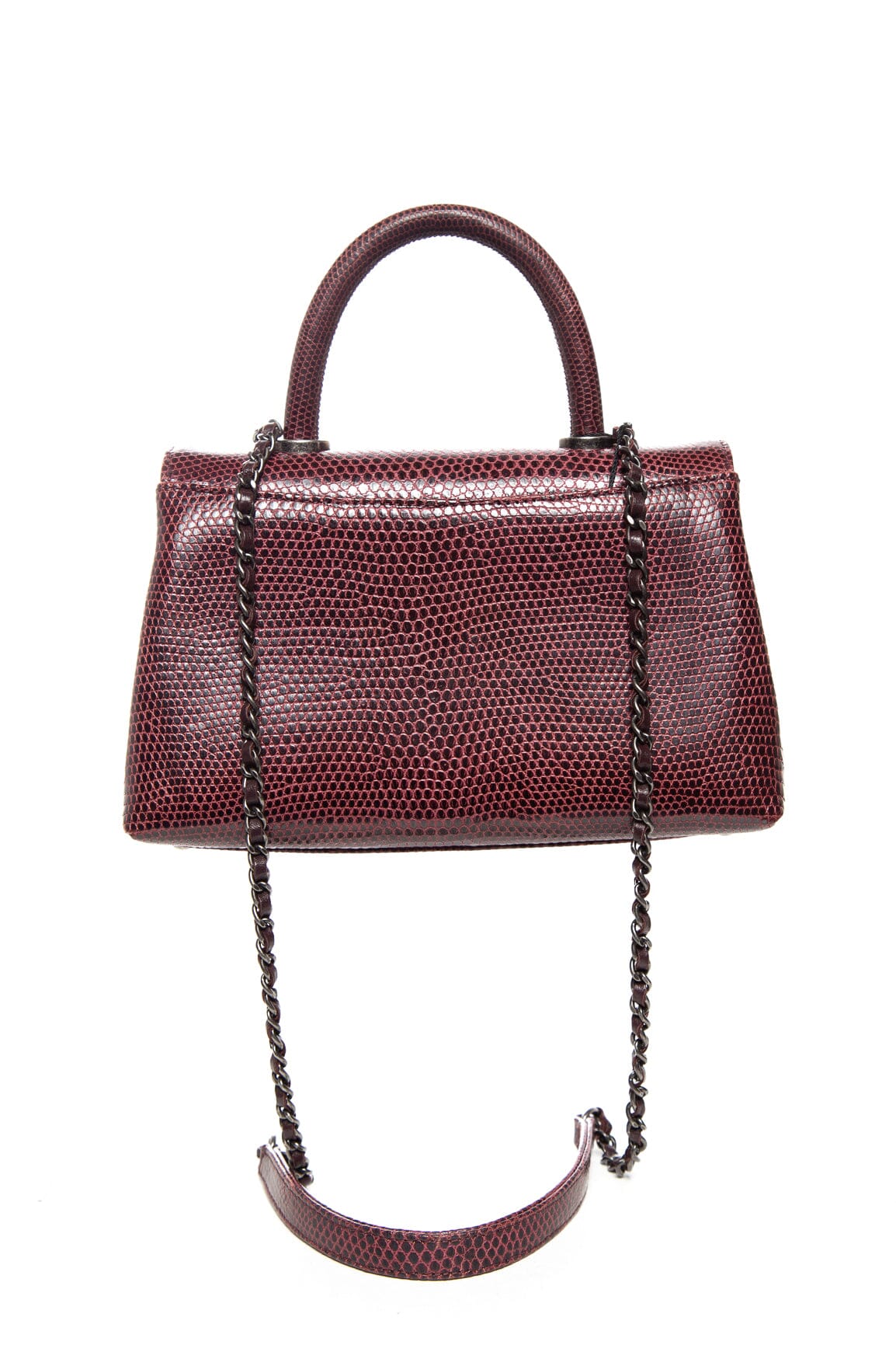 Chanel 2015/16 Purple Lizard Coco Handle Handbag