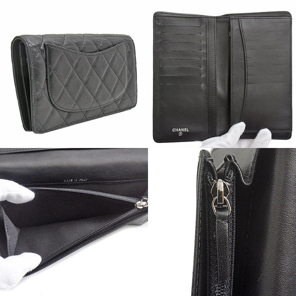 Chanel Matelasse Lambskin Bifold Long Wallet A31509 in Great Condition