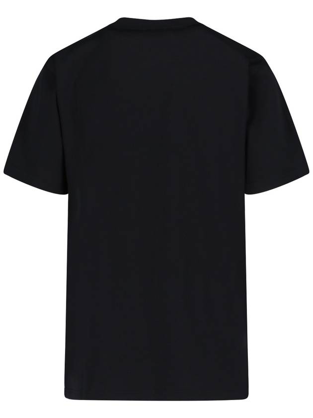 Burberry Logo Print Crew Neck Cotton Short Sleeve T-Shirt Black