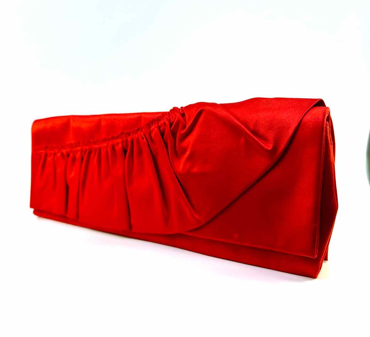 VALENTINO Red Satin Clutch