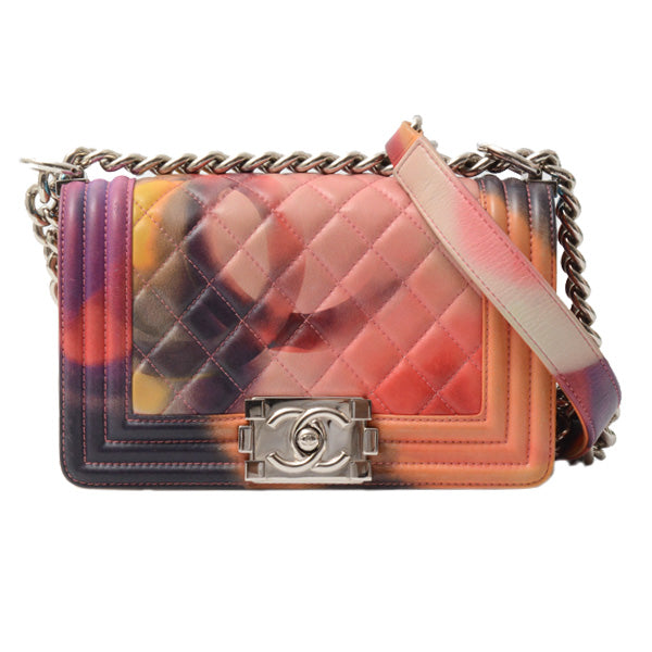 Chanel Boy Leather Chain Shoulder Bag