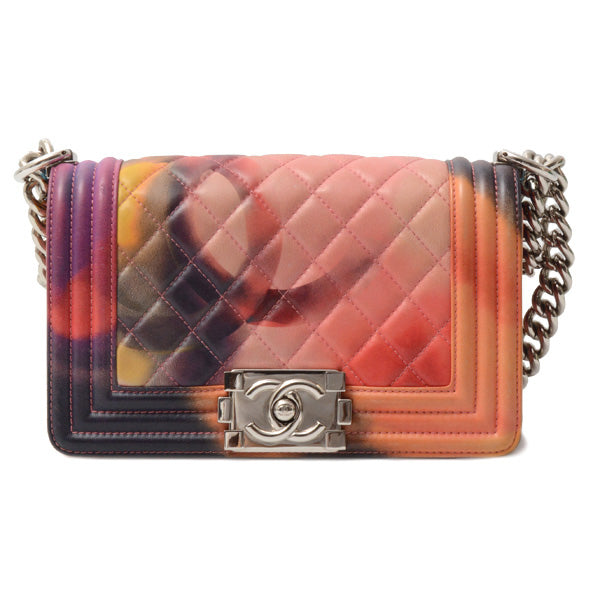 Chanel Boy Leather Chain Shoulder Bag