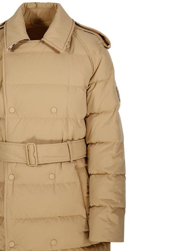Burberry Double Breasted Mid Length Down Padded Beige