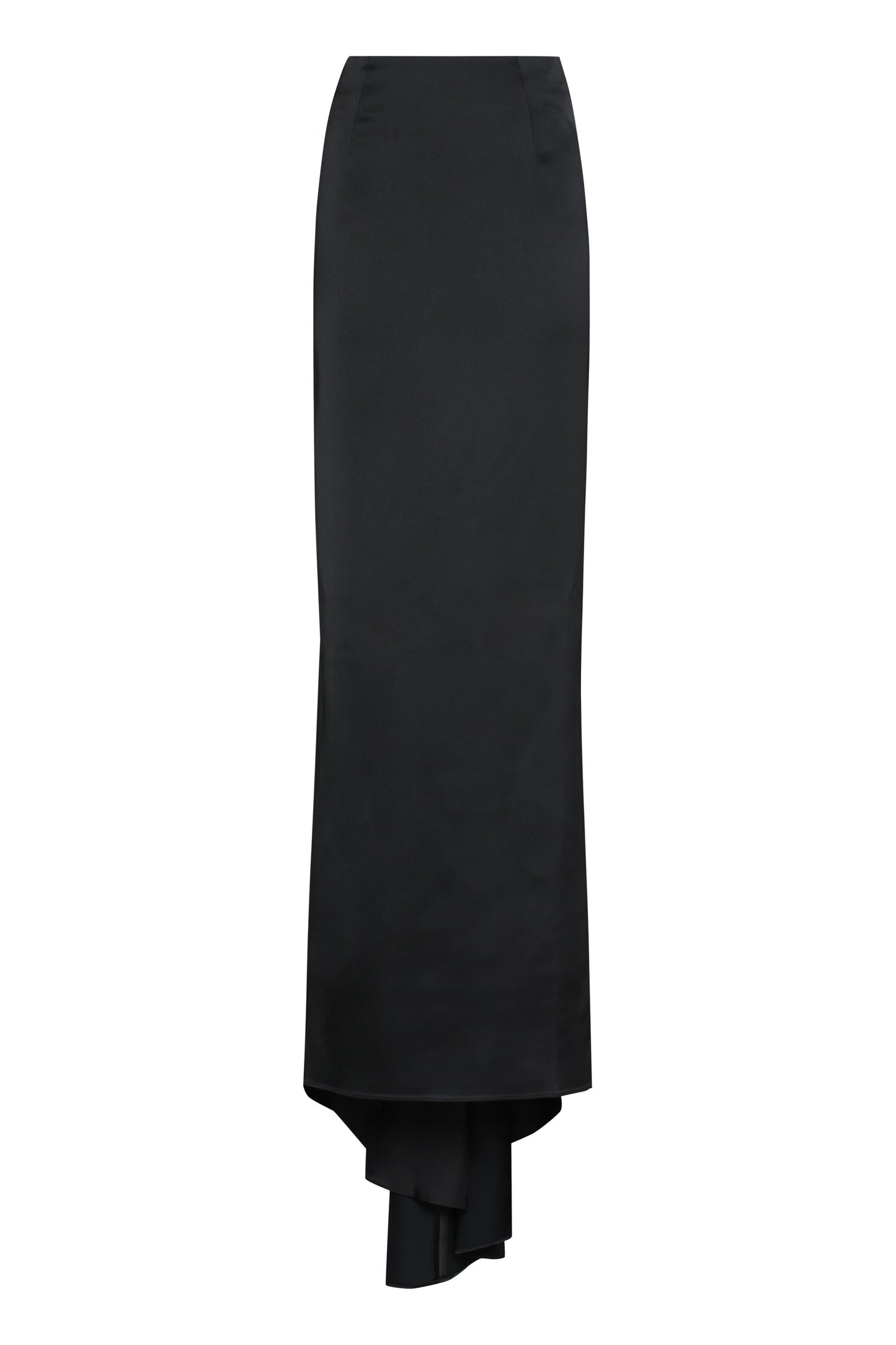 BALENCIAGA Long Satin Skirt with Back Train