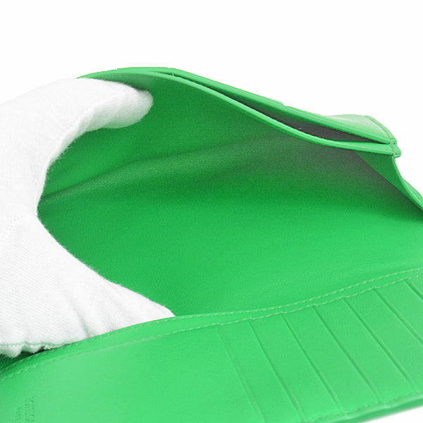 Bottega Veneta Intrecciato Bifold Long Wallet Green 679844