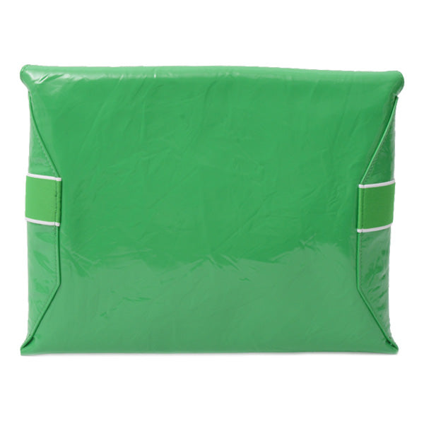 Bottega Veneta Enamel Clutch Bag Green