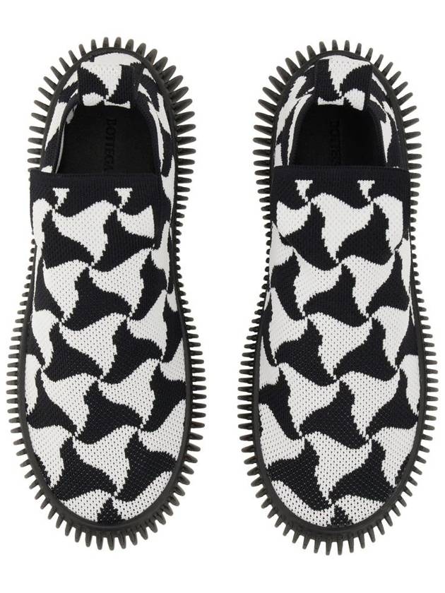 Bottega Veneta Ripple Slip-Ons Black White