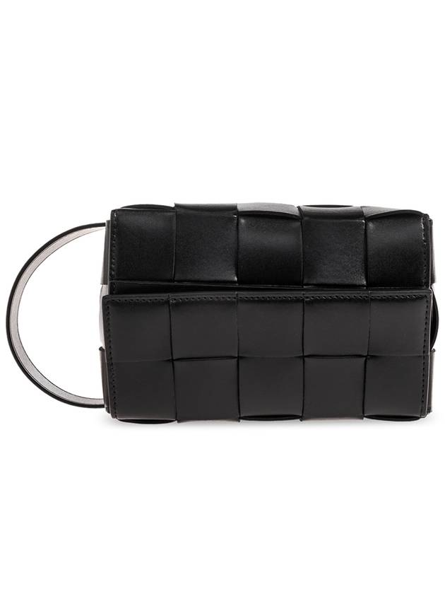 Bottega Veneta Cassette Travel Calfskin Pouch Bag Black