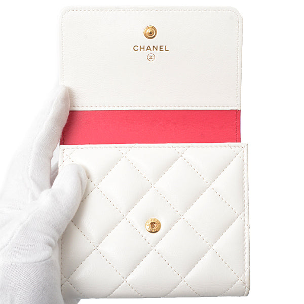Chanel Leather Matelasse Small Flap Wallet