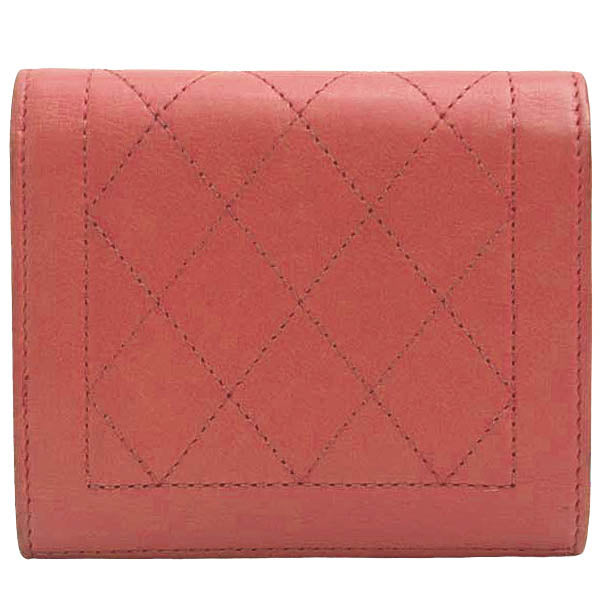 Chanel Compact Trifold Wallet Rose Pink