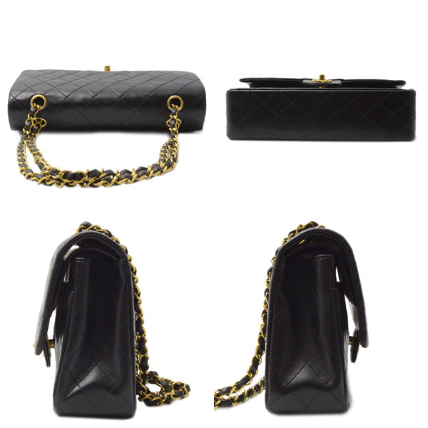 Chanel Lambskin Double Flap Chain Shoulder Bag