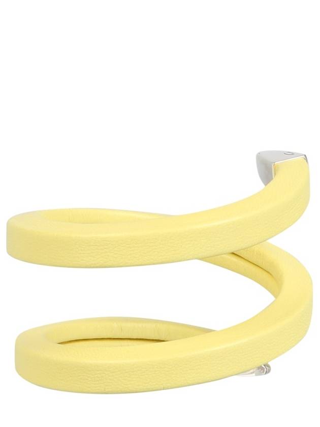 Bottega Veneta Spiral Metal Cuff Bracelet Lemon