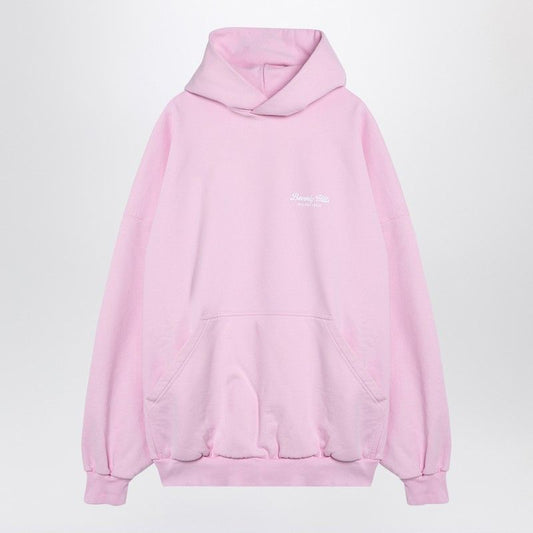 BALENCIAGA Oversized Fleece Hoodie with Pouch Pocket - Women's