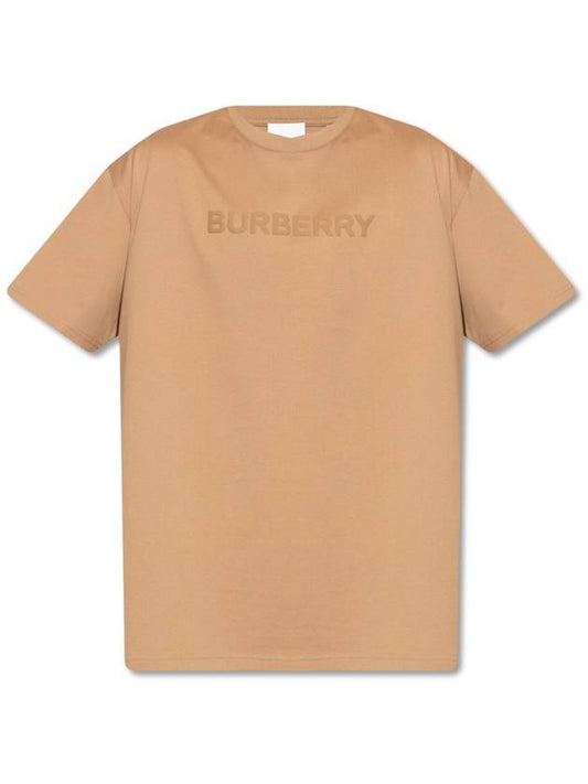 Burberry Oversized Logo Short Sleeve T-Shirt Camel