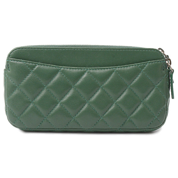 Chanel Lambskin Matelasse Chain Wallet Shoulder Bag