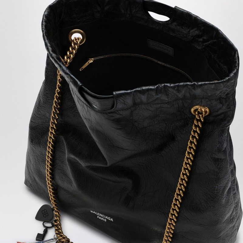 BALENCIAGA Crush Media Mini Leather Tote Handbag