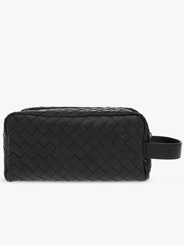 Bottega Veneta Intrecciato Travel Pouch Bag Black