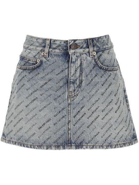 BALENCIAGA Trendy Denim Mini Skirt