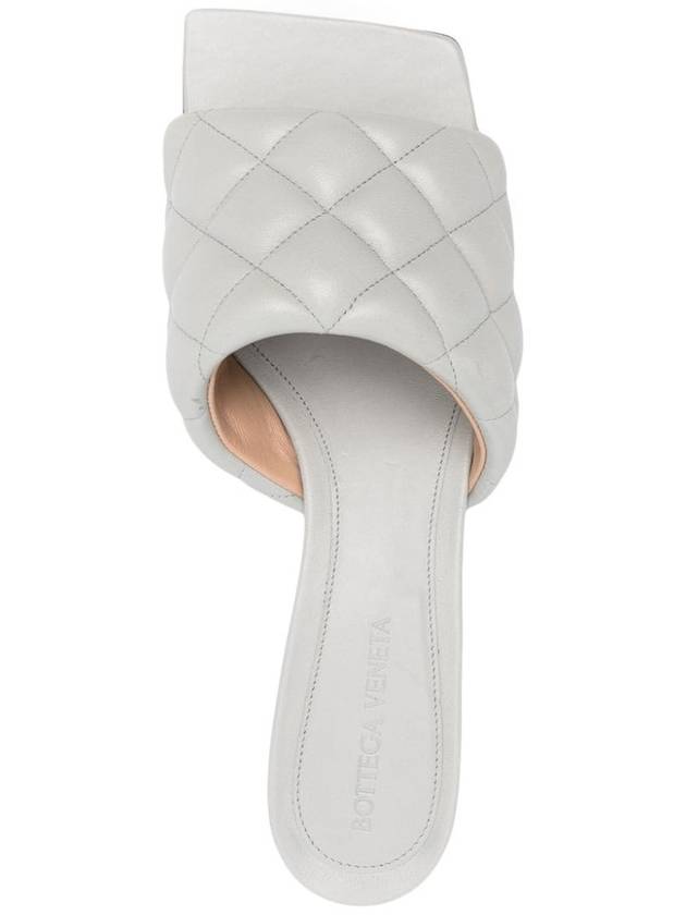 Bottega Veneta Padded Leather Mule Light Grey
