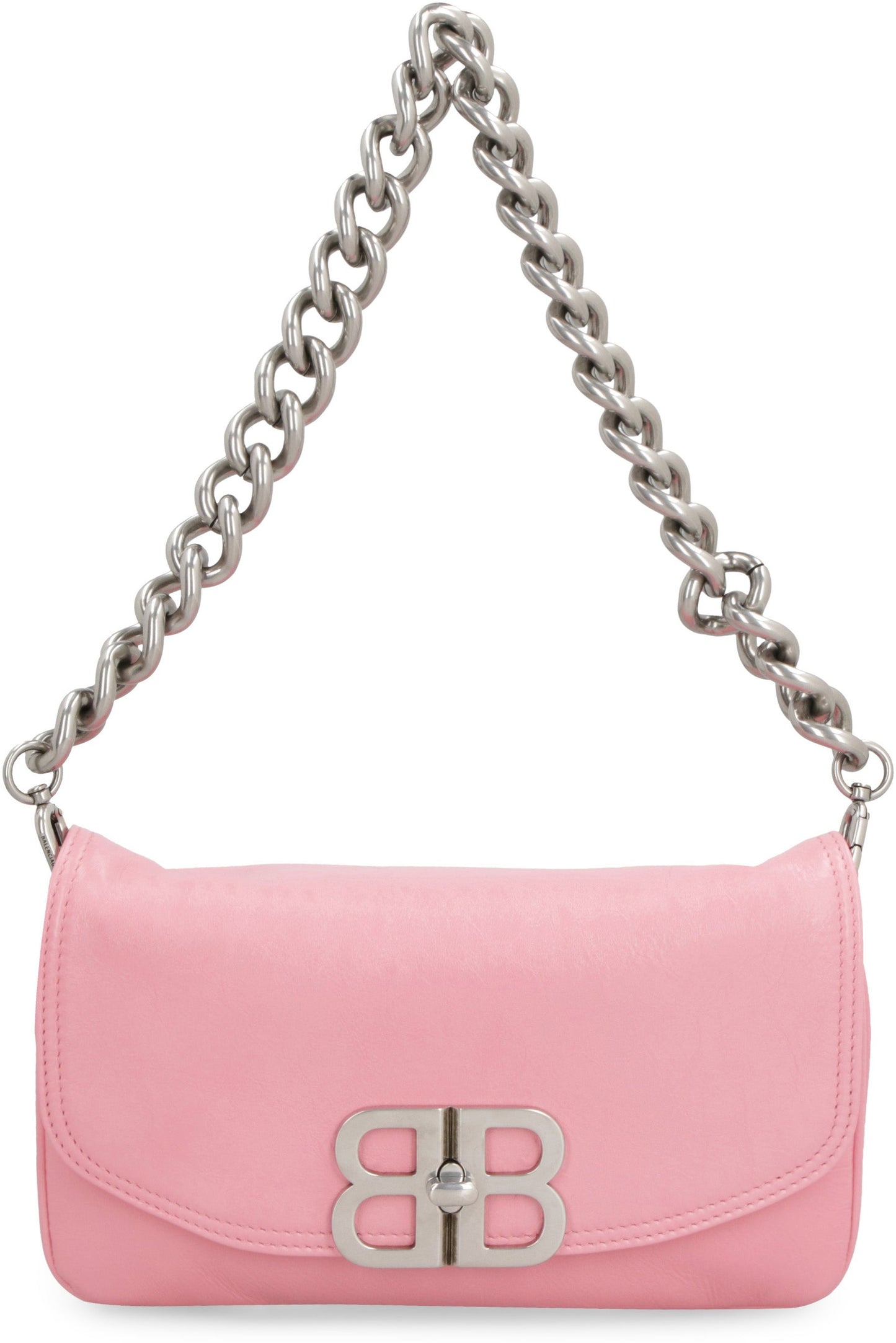 BALENCIAGA Mini Flap BB Soft Leather Crossbody Handbag