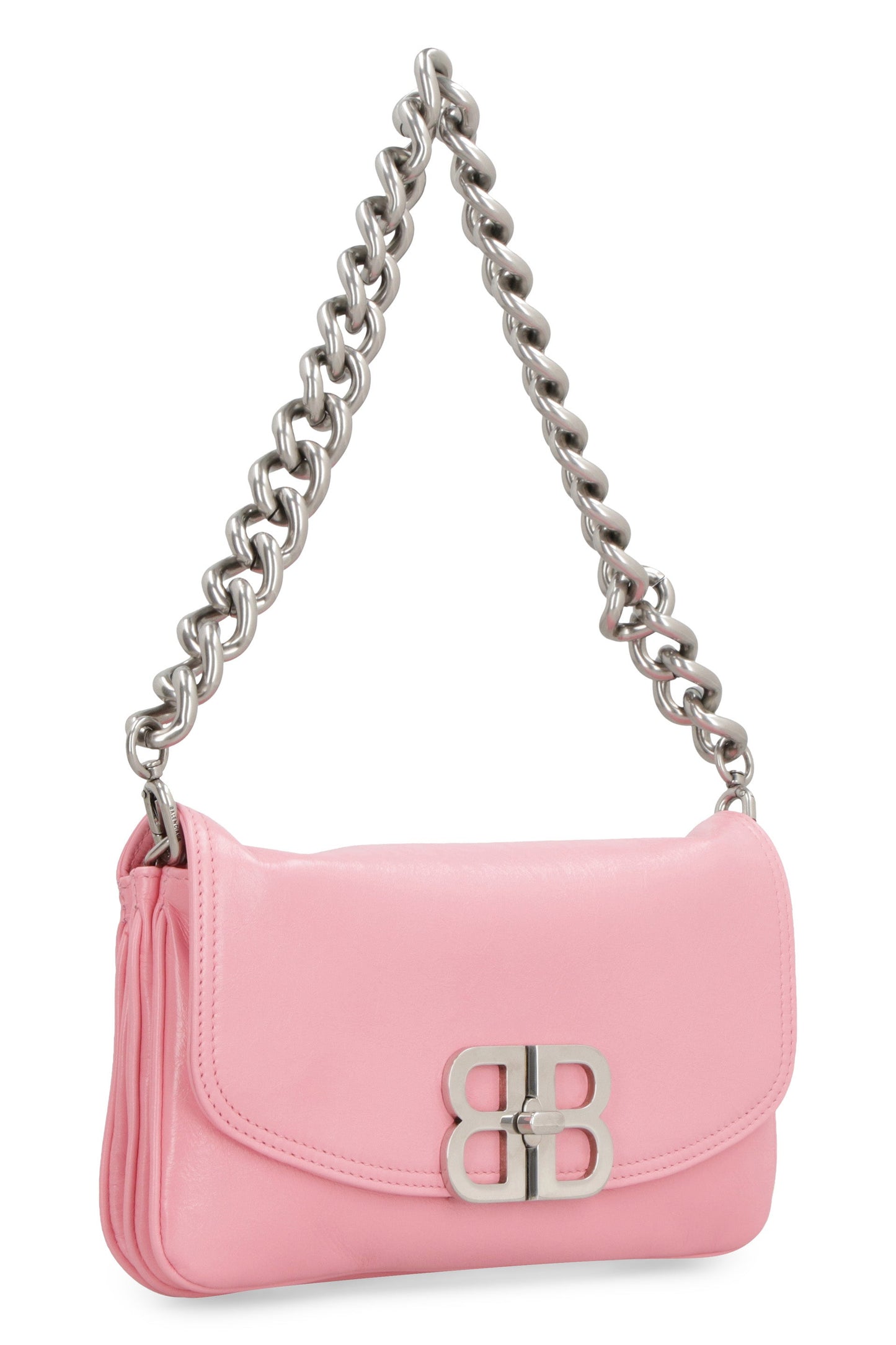 BALENCIAGA Mini Flap BB Soft Leather Crossbody Handbag