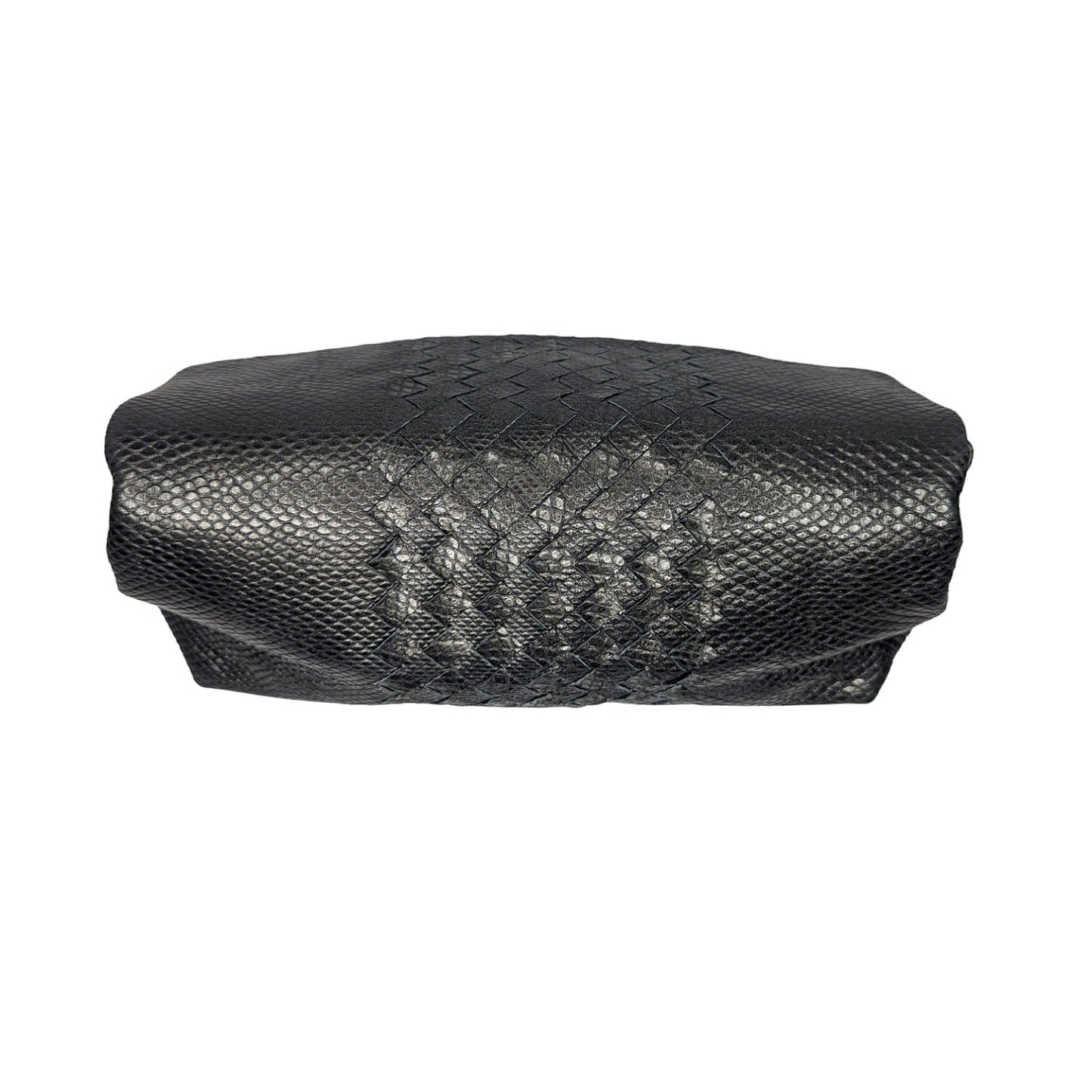 Bottega Veneta Intrecciato-Trimmed Karung Clutch