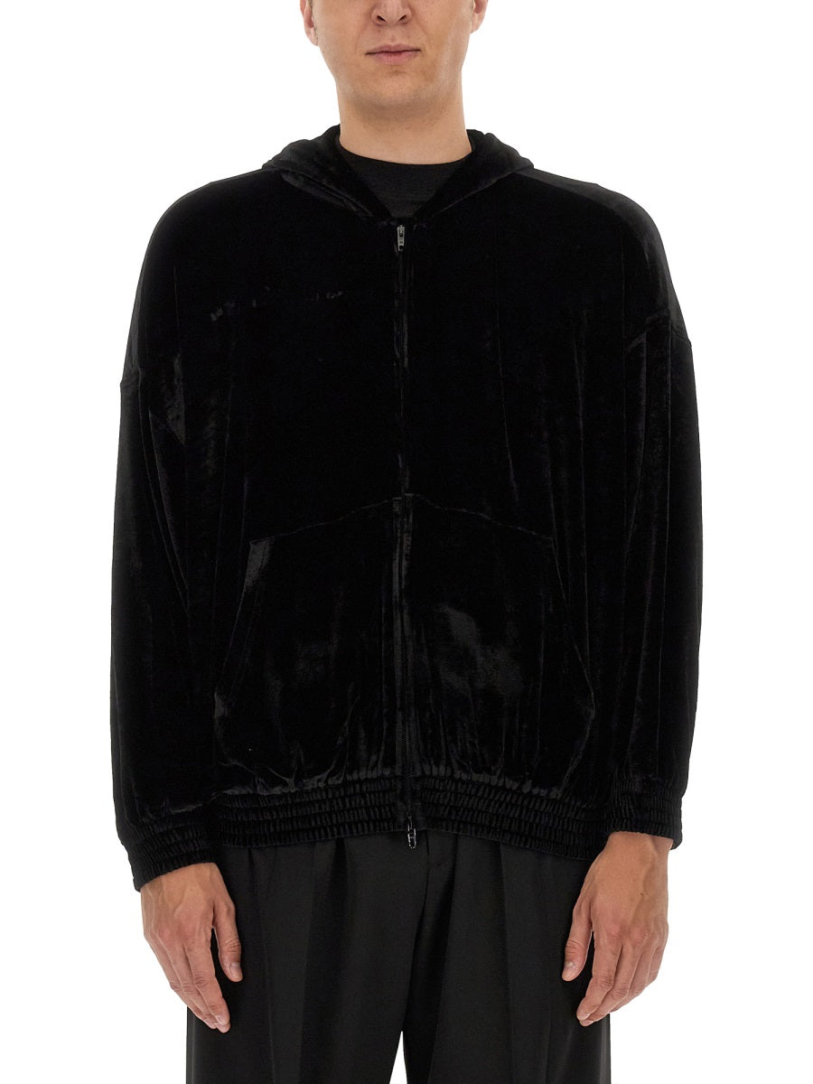 BALENCIAGA Luxurious Velvet Sweatshirt for Men