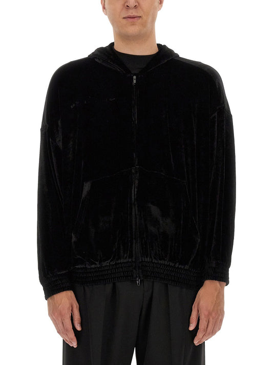BALENCIAGA Luxurious Velvet Sweatshirt for Men