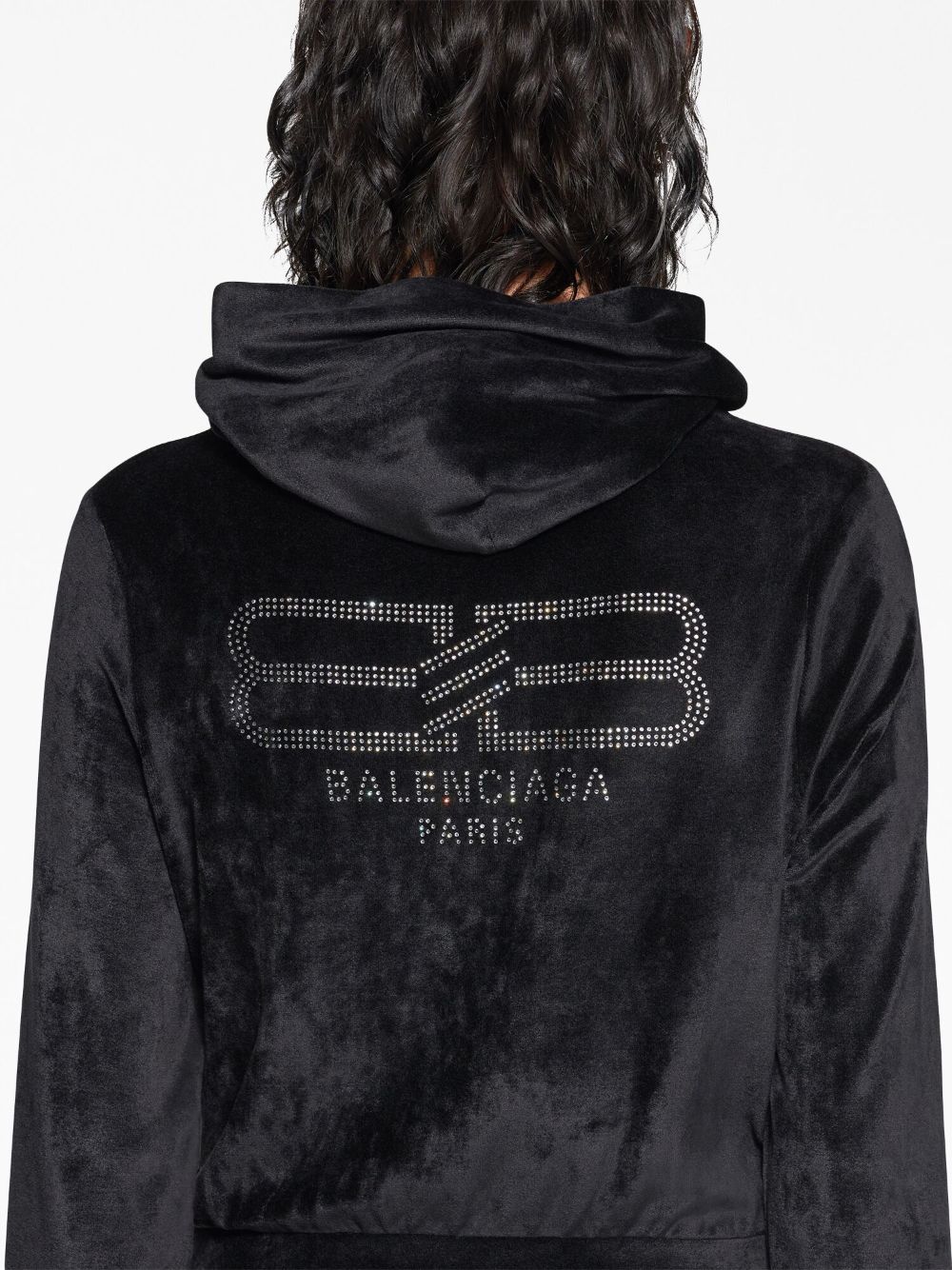 BALENCIAGA Zippered Sweatshirt with Hood for Women