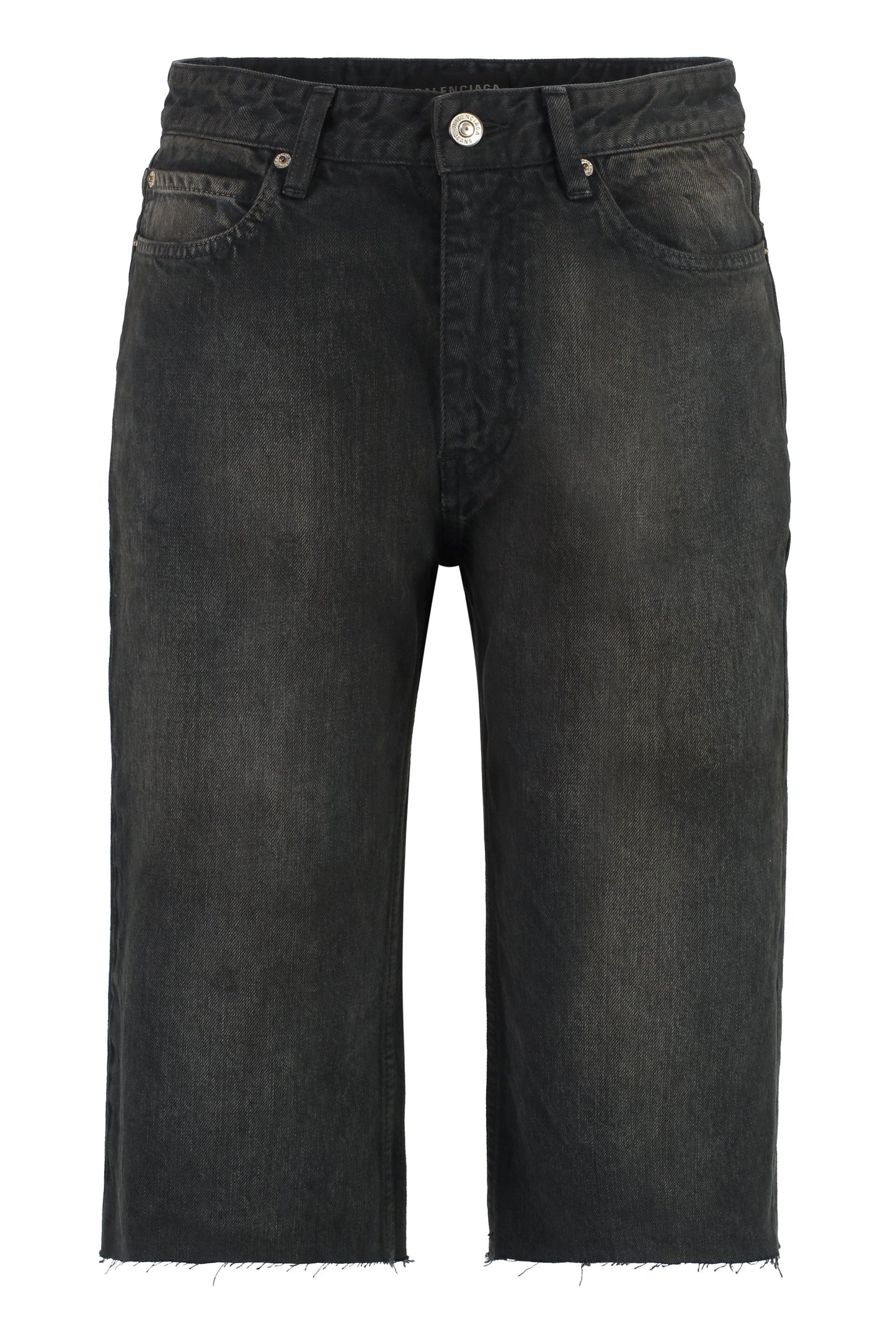 BALENCIAGA Washed-Out Effect Cotton Bermuda Shorts for Men