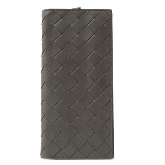 Bottega Veneta Men's Long Wallet Calf Leather Grey