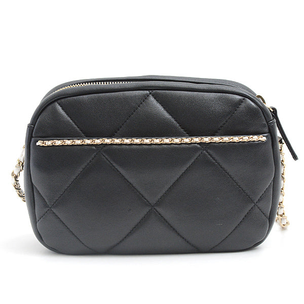 Chanel Lambskin Chain Shoulder Bag Black