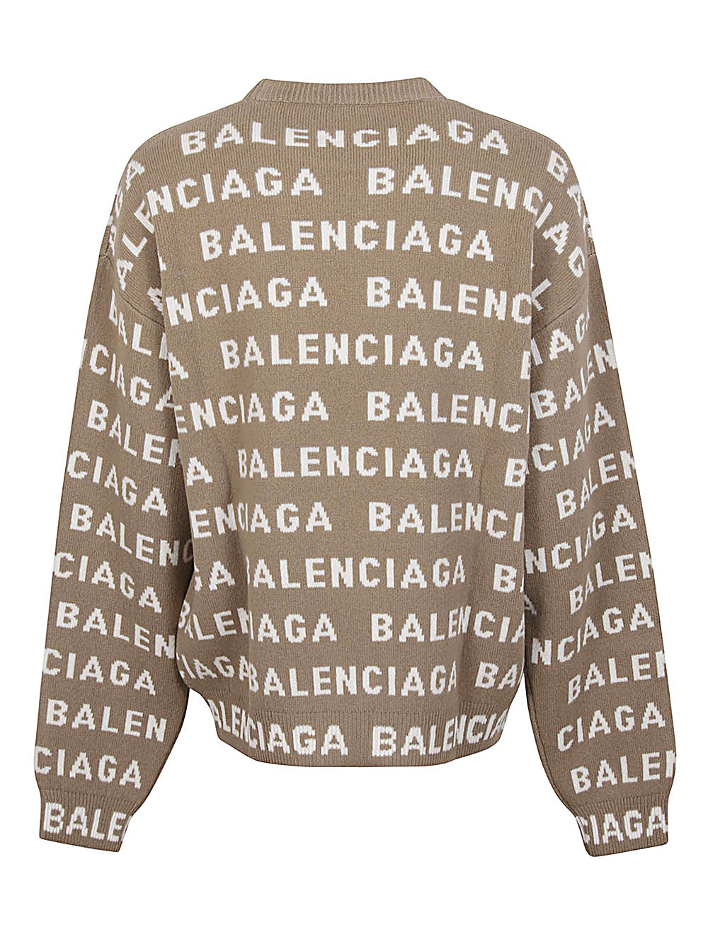 BALENCIAGA Allover Logo Crewneck Sweater
