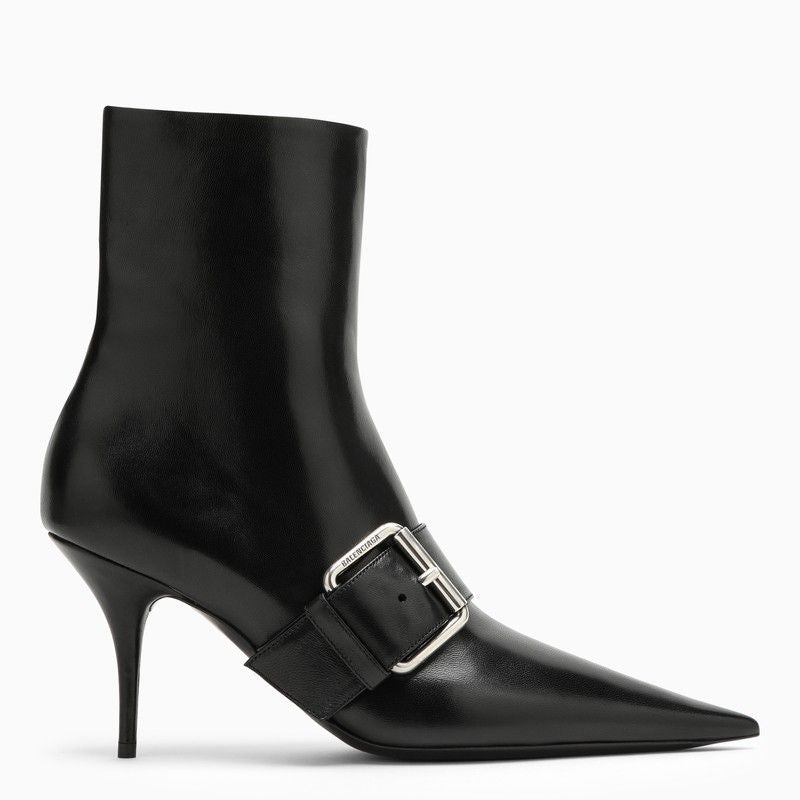 BALENCIAGA Knife 80 Leather Ankle Boots
